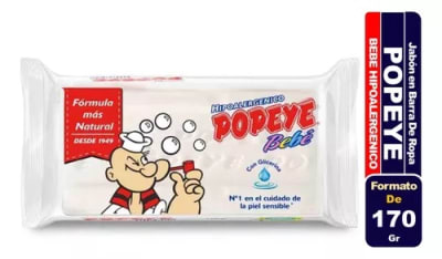 POPEYE JABÓN LAVAR 170 GR HIPOALERGÉNICO