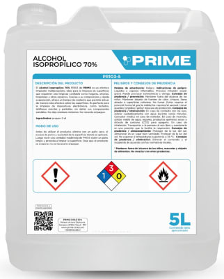 PRIME ALCOHOL ISOPROPÍLICO 70% 5 LT