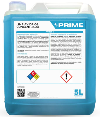 PRIME LIMPIAVIDRIO CONCENTRADO 5 LT