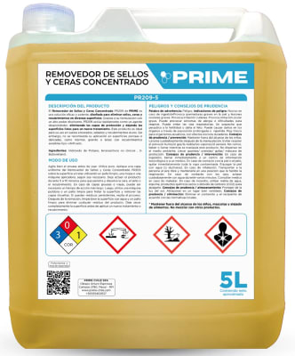 PRIME REMOVEDOR DE SELLOS Y CERAS CONCENTRADO 5 LT