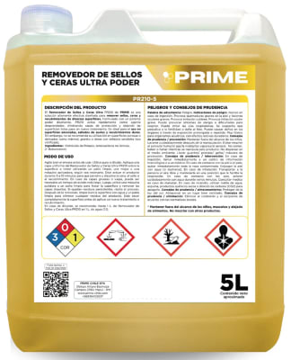PRIME REMOVEDOR DE SELLOS Y CERA ULTRA CONCENTRADO 5 LT