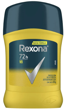 REXONA DESODORANTE BARRA 50 GR V8 MEN 72 H