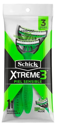 SCHICK 3 HOJAS XTREME PIEL SENSIBLE