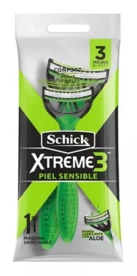 SCHICK 3 HOJAS XTREME PIEL SENSIBLE