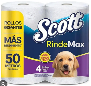SCOTT HIGIÉNICO 50 MT DOBLE HOJA 4 ROLLOS