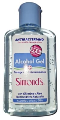 SIMONDS ASLCOHOL GEL AL 70% ANTIBACTERIANO 75 ML