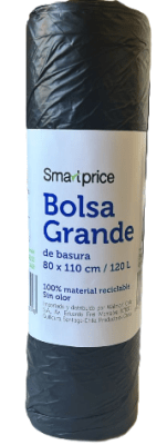 SMART PRICE BOLSA BASURA GRANDE 80X110 CM 10 UN