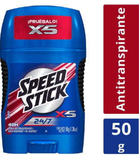 SPEED STICK DESODORANTE BARRA 50 GR X5