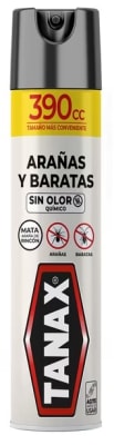TANAX INSECTICIDA SPRAY 390 CC ARAÑAS Y BARATAS SIN OLOR