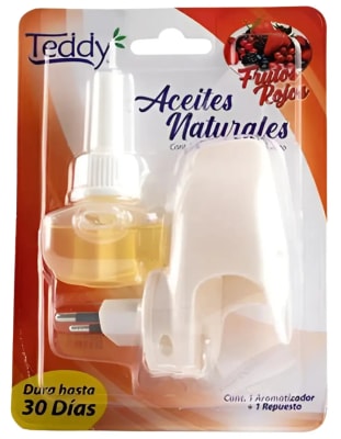 TEDDY DESODORANTE ELÉCTRICO APARATO + REPUESTO 21 ML FRUTOS ROJOS