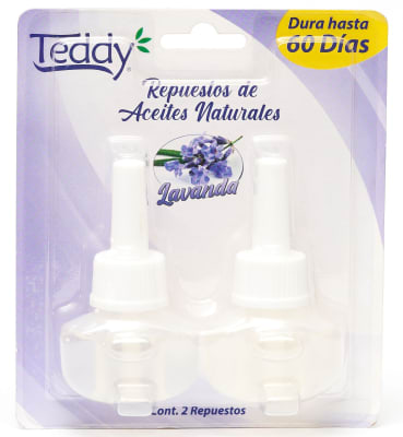 TEDDY DESODORANTE ELÉCTRICO 2 RECARGAS LAVANDA