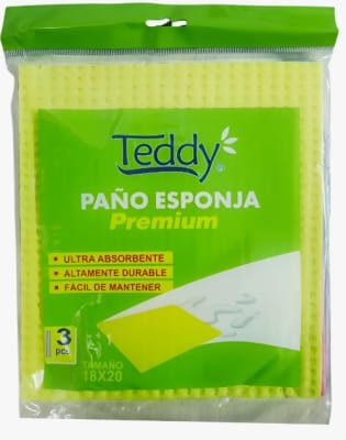 TEDDY PAÑO ESPONJA PACK 3 UNIDADES