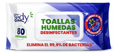TEDDY TOALLA HÚMEDA DESINFECTANTE 80 UNID CON ISP