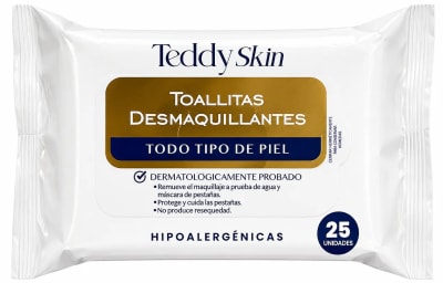 TEDDY TOALLA HÚMEDA SKIN 25 UN DESMAQUILLANTES
