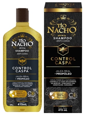 TIO NACHO SHAMPOO CONTROL CASPA Y ANTI-CAÍDA 415 ML JALEA REAL