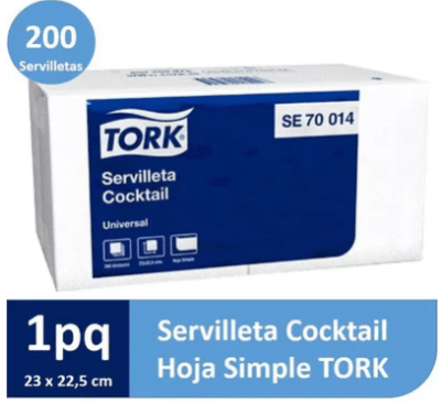 TORK SERVILLETA CÓCTEL 200 UN