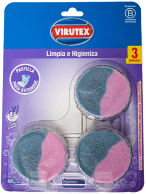 VIRUTEX PASTILLA ESTANQUE 3 UN HIGIENIZANTE