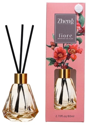 ZHENG DIFUSOR AROMÁTICO 80 ML GRANADA EN FLOR 5 VARILLAS