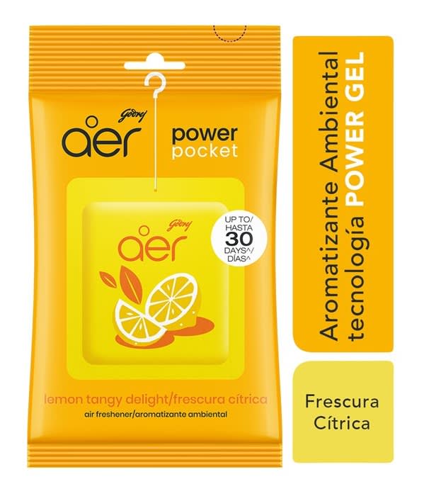 AER POWER POCKET AROMATIZANTE GEL 10 GR FRESCURA CÍTRICA1