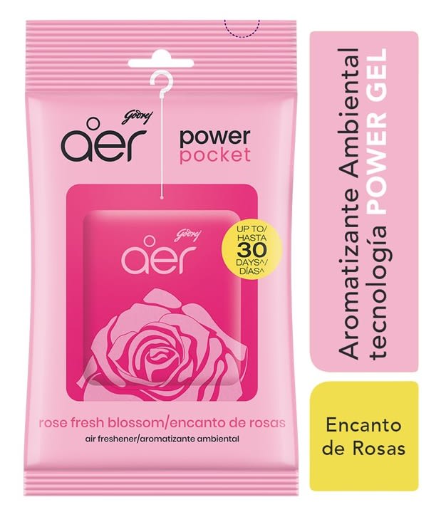 AER POWER POCKET AROMATIZANTE GEL 10 GR ENCANTO DE ROSAS1