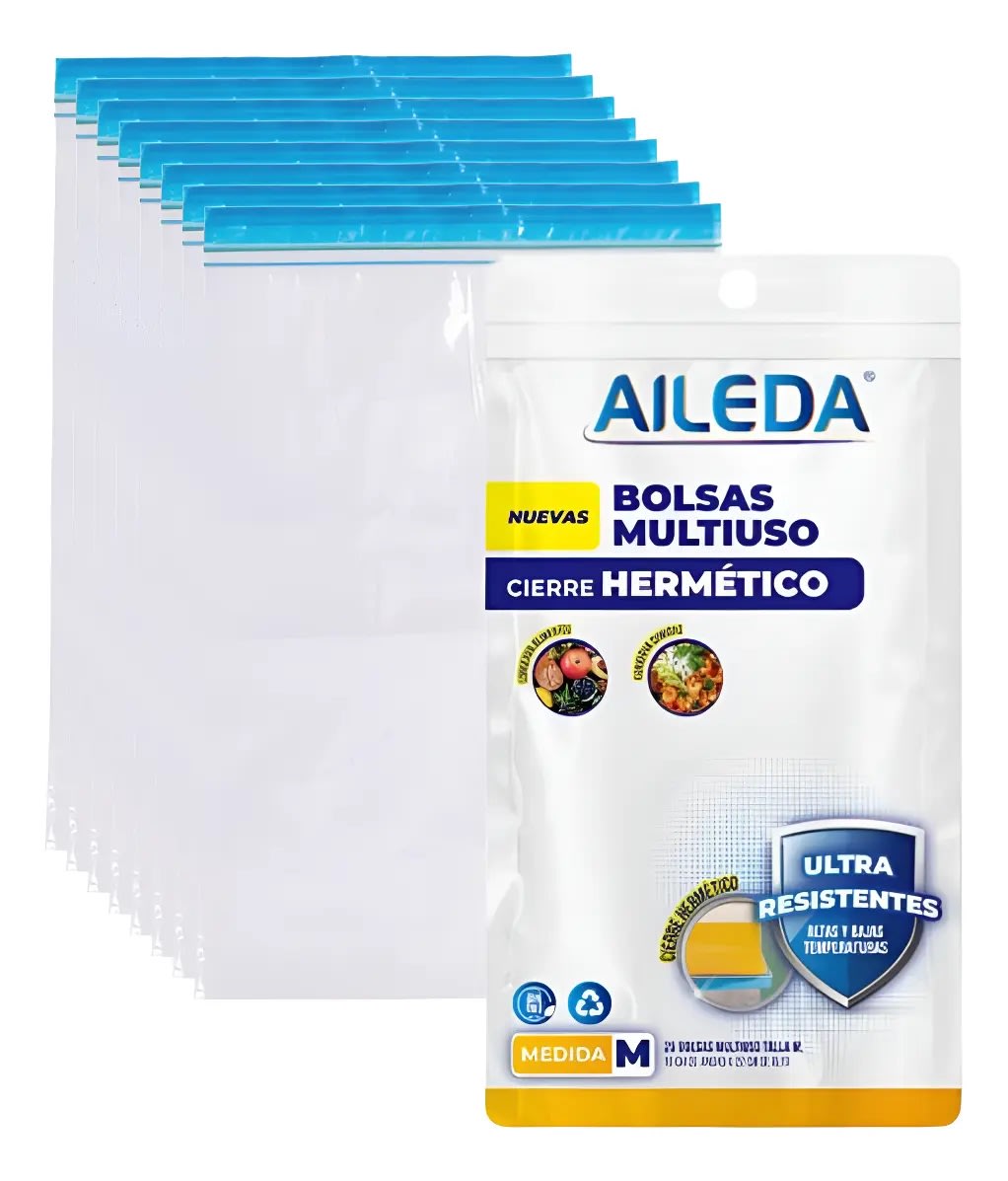 AILEDA BOLSAS HERMÉTICAS 18X22 CM TALLA M 25 UN2