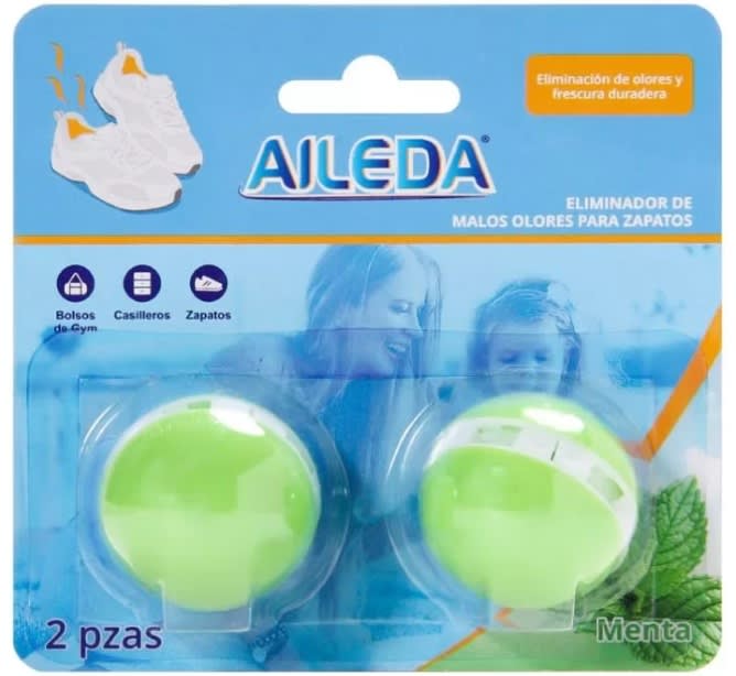 AILEDA ESFERAS DESODORANTE PARA ZAPATILLAS AROMA MENTA 2 UN1