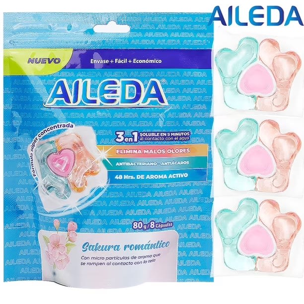AILEDA DETERGENTE EN CÁPSULAS 8 UN AROMA SAKURA1