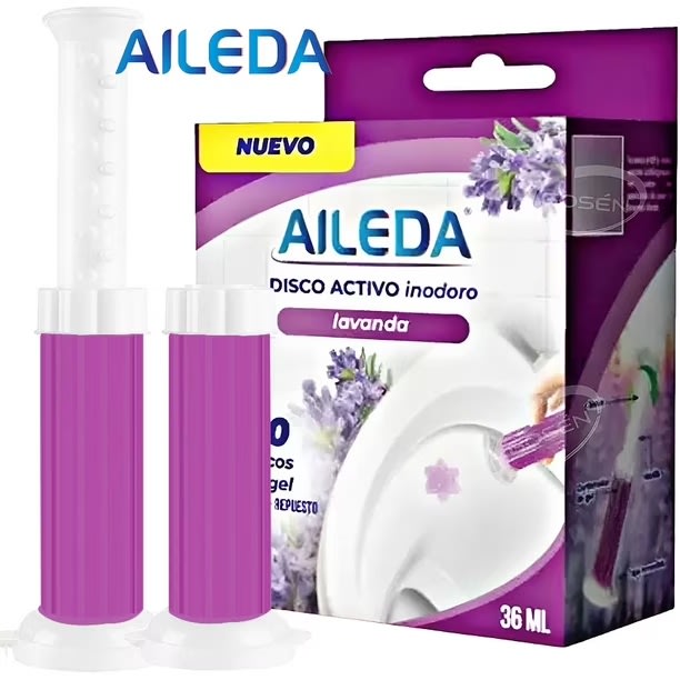 AILEDA DISCO GEL AROMATIZANTE INODORO 20 UN LAVANDA + APARATO1