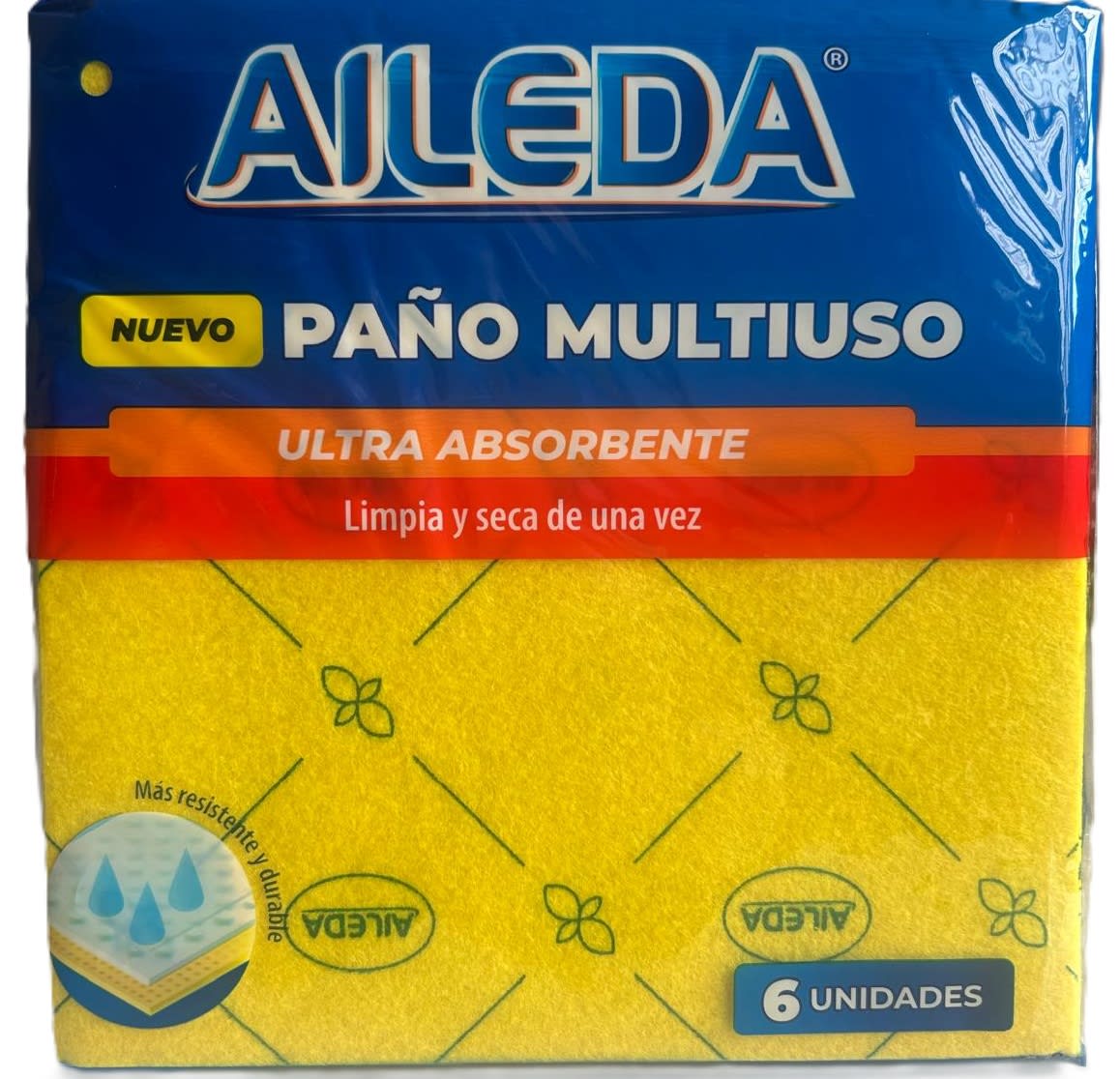 AILEDA PAÑO ULTRA ABSORBENTE AMARILLO 6 UN1