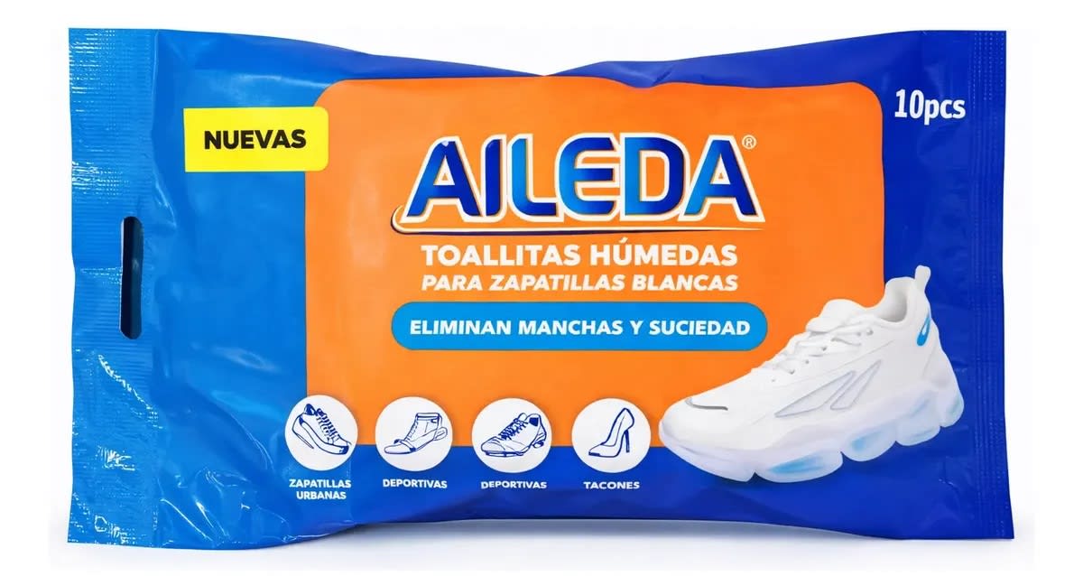 AILEDA TOALLA HÚMEDA PARA LIMPIAR ZAPATILLAS 10 UN1
