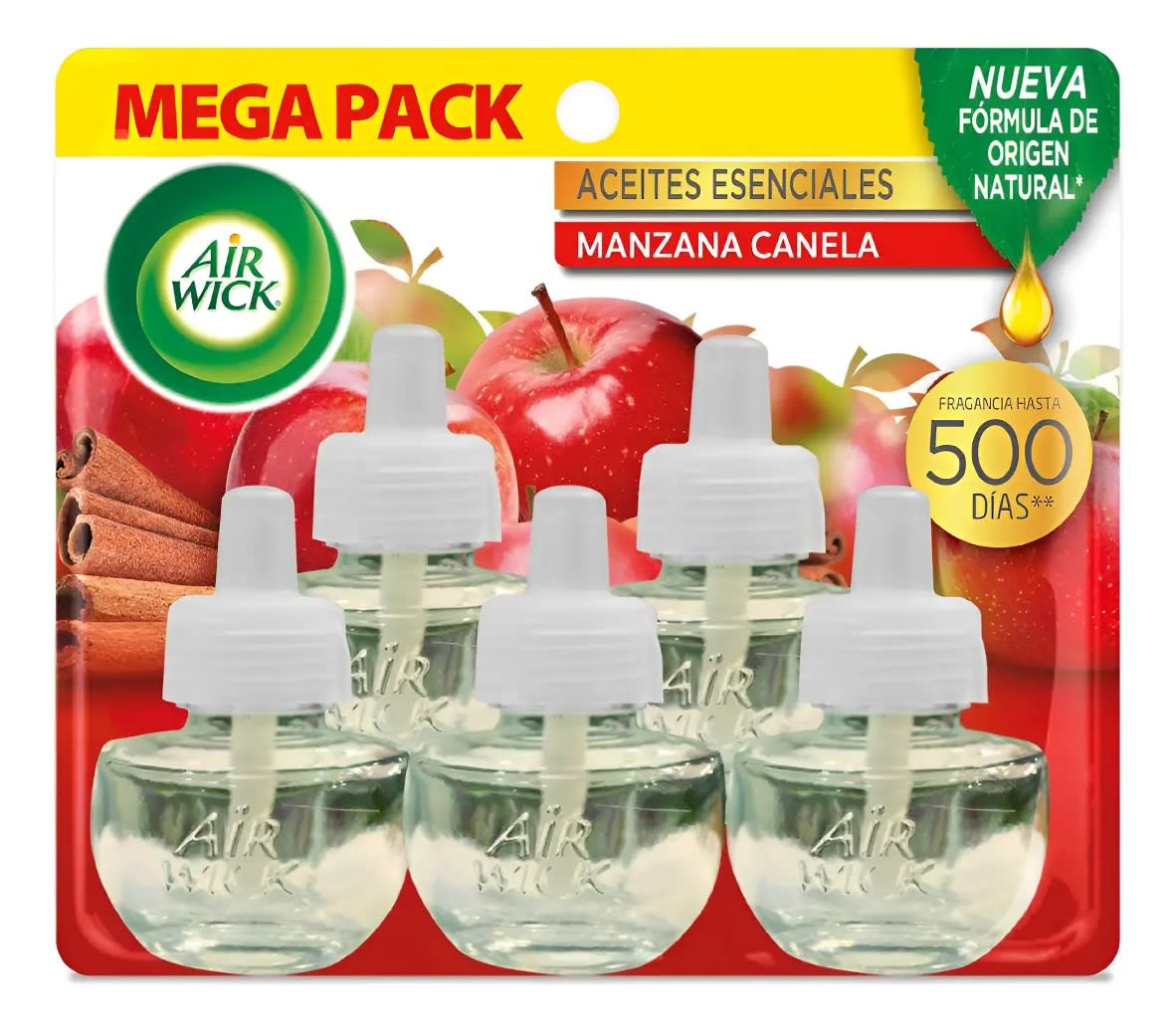 AIR WICK DESODORANTE REPUESTO ELÉCTRICO 21 ML 5 UN MANZANA CANELA1