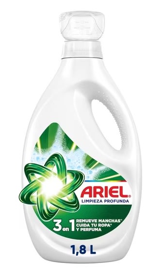 ARIEL DETERGENTE LÍQUIDO 1.8 LTS 3 EN 11
