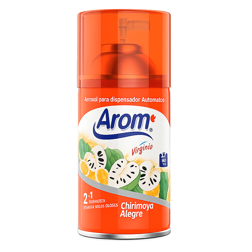 AROM DESODORANTE AUTOMATICO 250 ML RECARGA CHIRIMOYA1