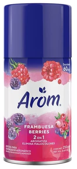 AROM DESODORANTE AUTOMÁTICO 250 ML RECARGA FRAMBUESA1