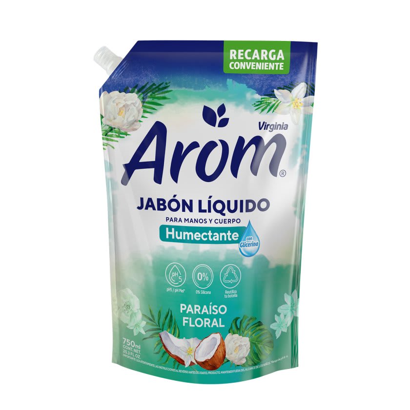 AROM JABON LIQUIDO 750 ML PARAISO FLORAL1