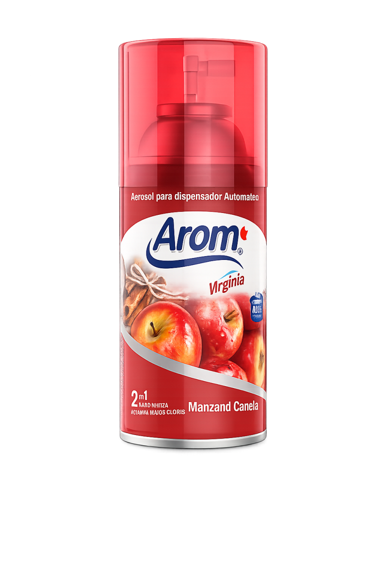 AROM DESODORANTE AUTOMATICO 250 ML RECARGA MANZANA/CANELA1