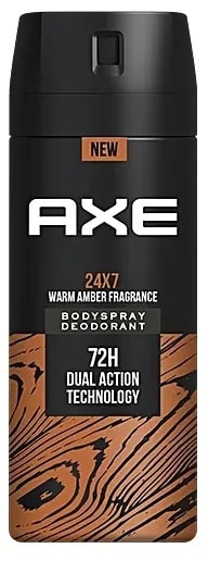 AXE DESODORANTE SPRAY 150 ML 24X7 WARM AMBER 72 HR1