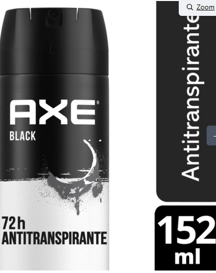 AXE DESODORANTE SPRAY 150 ML BLACK ANTITRANSPIRANTE 72 HR1