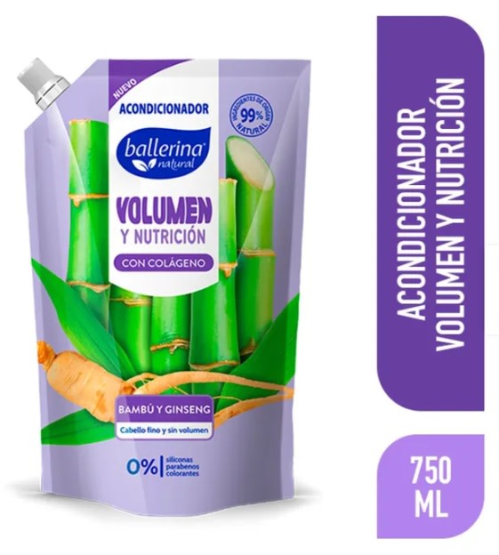 BALLERINA ACONDICIONADOR 750 ML DOYPACK BAMBU Y GINSEG1