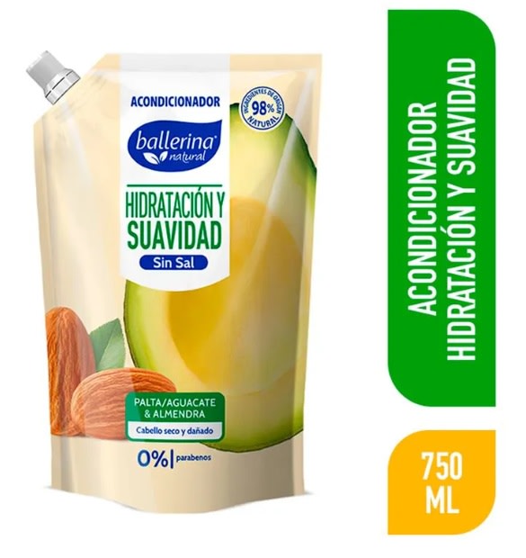 BALLERINA ACONDICIONADOR 750 ML DOYPACK PALTA/AGUACATE Y ALMENDRA1