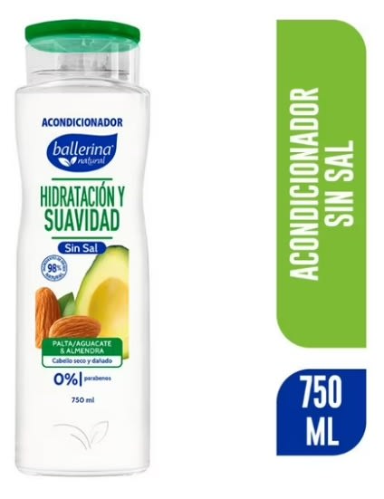 BALLERINA ACONDICIONADOR 750 ML BOTELLA PALTA/ALMENDRA1