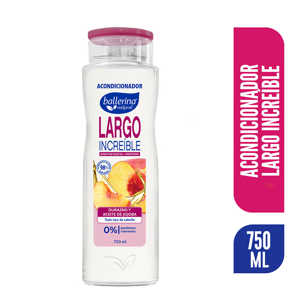 BALLERINA ACONDICIONADOR 750 ML BOTELLA LARGO INCREÍBLE1