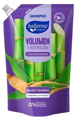 BALLERINA SHAMPOO 750ML DOYPACK VOLUMEN Y NUTRICIÓN1