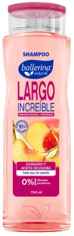 BALLERINA SHAMPOO 750 ML BOTELLA LARGO INCREÍBLE1