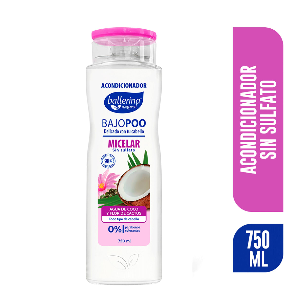 BALLERINA ACONDICIONADOR 750 ML BOTELLA MICELAR1