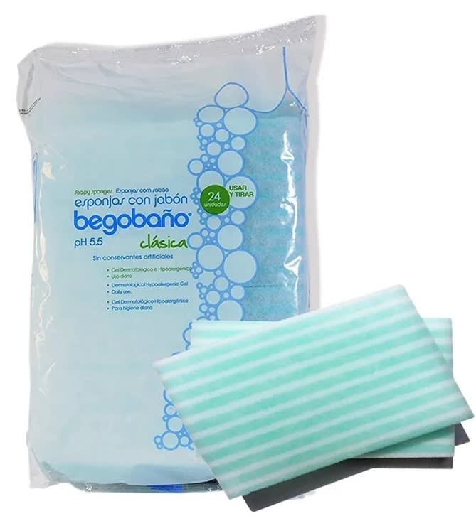 BEGOBAÑO ESPONJA JABONOSA PARA LIMPIEZA ADULTO 24 UN1