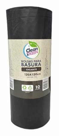 CLEAN KEEN BOLSA BASURA GIGANTE 120X130 CM 10 UN1