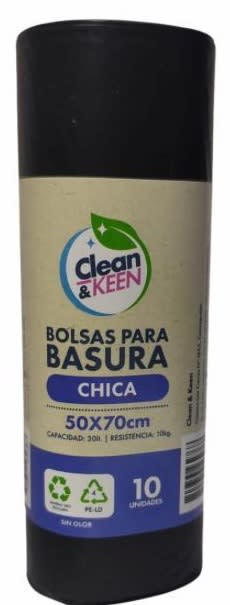 CLEAN KEEN BOLSA BASURA 50X70 CM 10 UN1