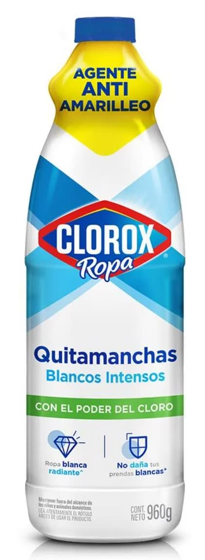 CLOROX QUITAMANCHAS 960 GR BLANCOS INTENSOS ROPA BLANCA1