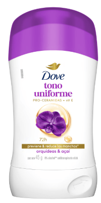 DOVE DESODORANTE 45 GR BARRA TONO UNIFORME ORQUÍDEAS MUJER1